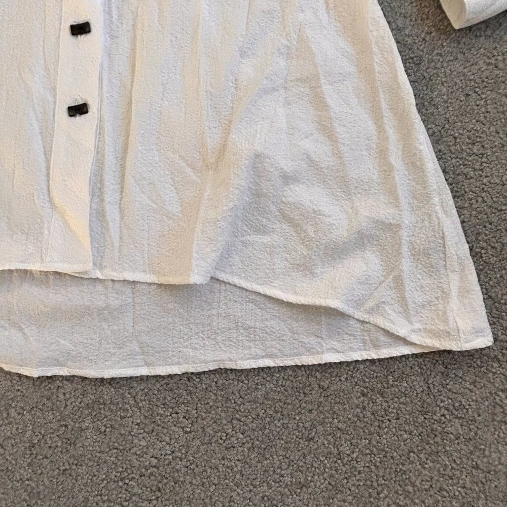 Habitat Crinkle Knit Fabric Tent Blouse in White NWT SMALL      - 1C833 - Picture 9 of 13